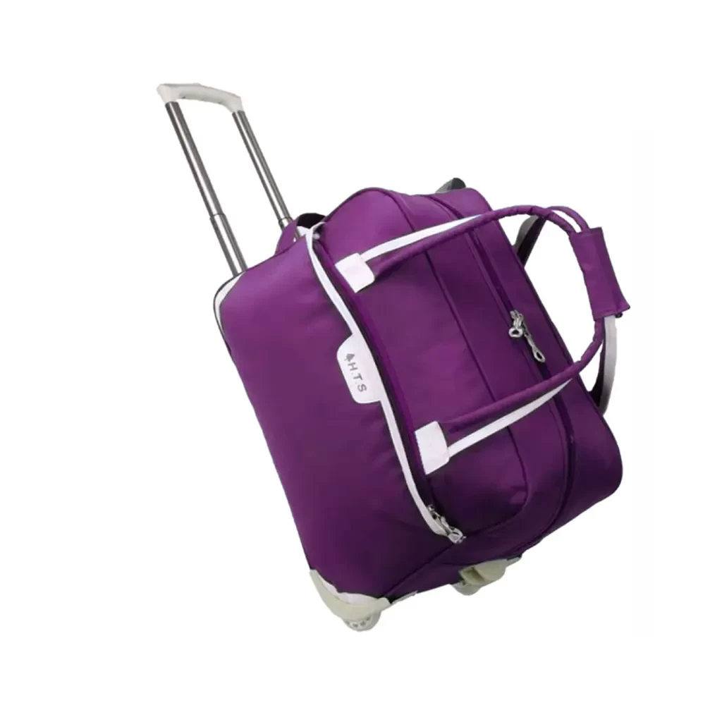 HTS 20inch Rolling Duffel Travel Trolley Bag Purple - ETCT